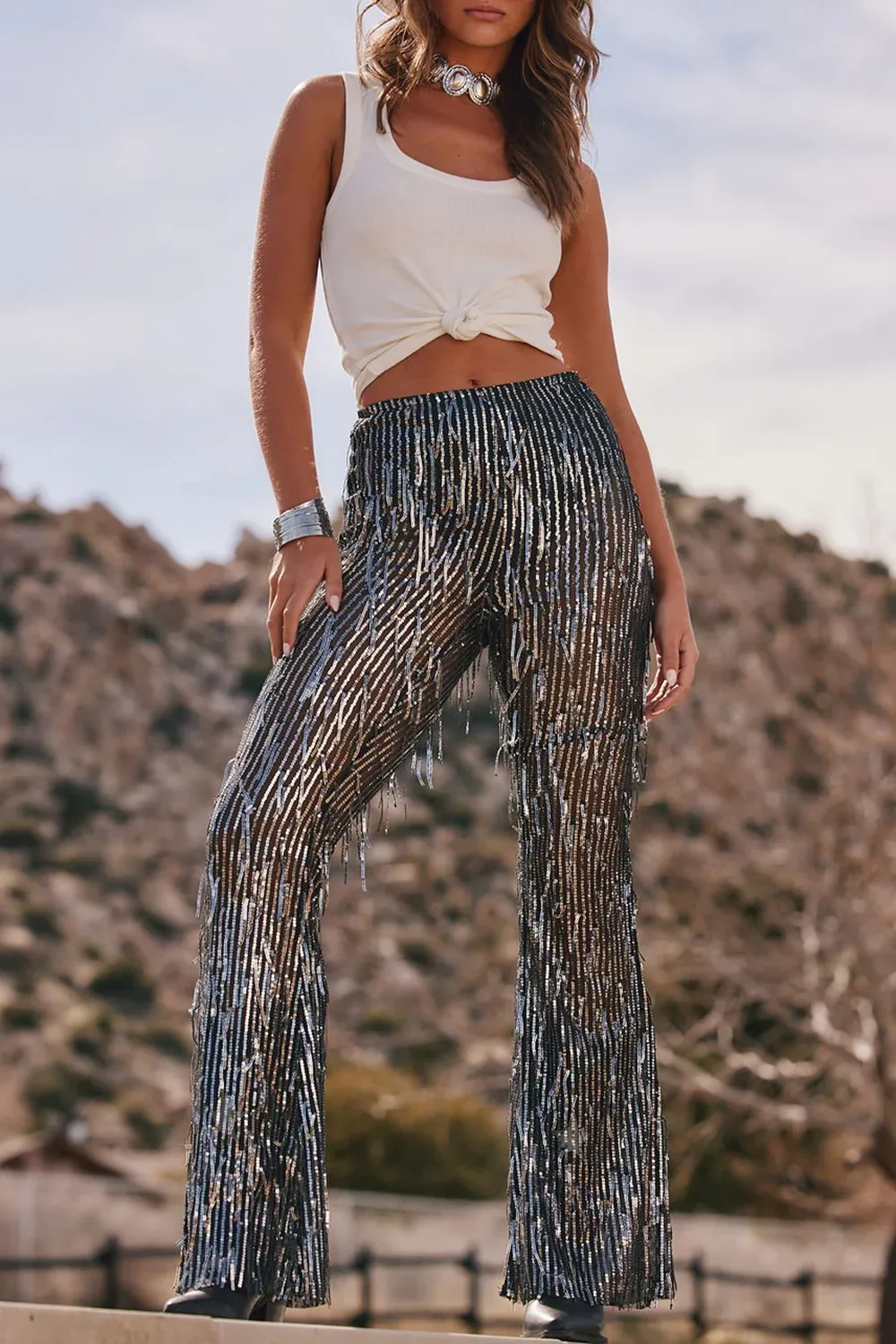 White Scoop Neck Tank