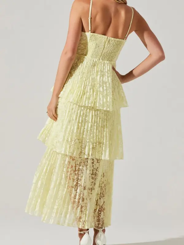 Emmi Tiered Keyhole Cutout Maxi Dress