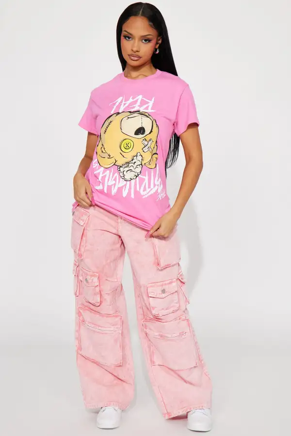 Today Is Cancelled Graphic Tee - Pink