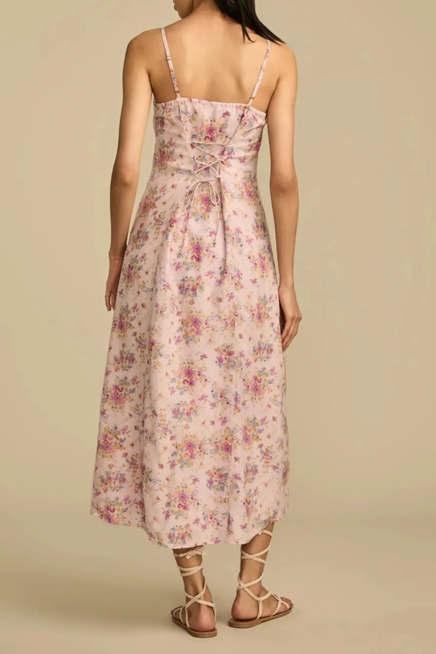 Floral Lace Trimmed Slip Dress