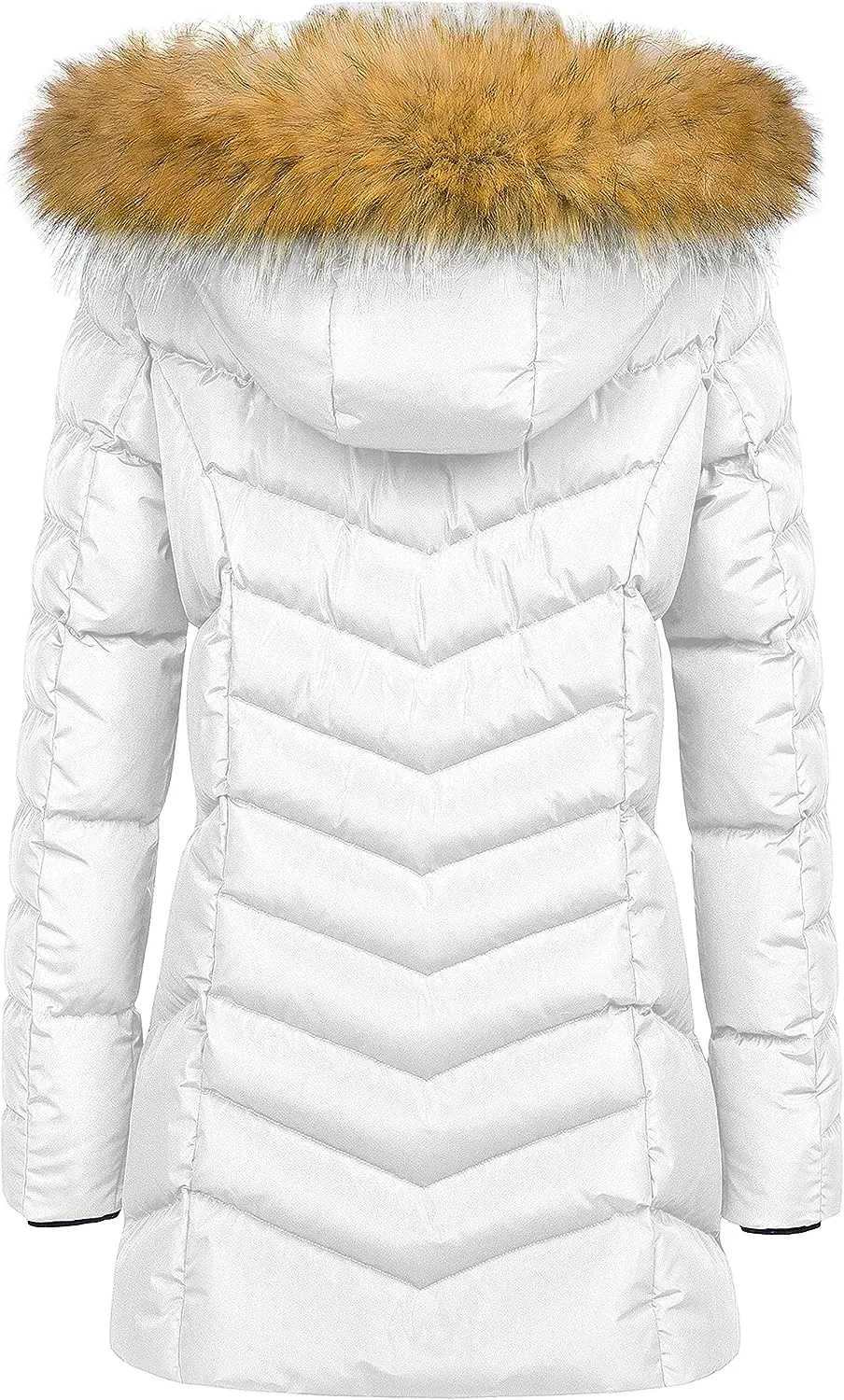 US Women's Winter Hooded Coat Waterproof Warm Long Puffer Jacket Parka