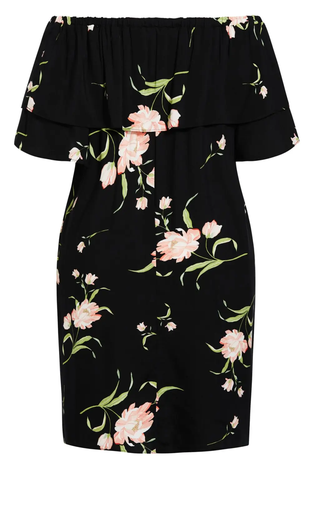 Evans Black Floral Midi Dress