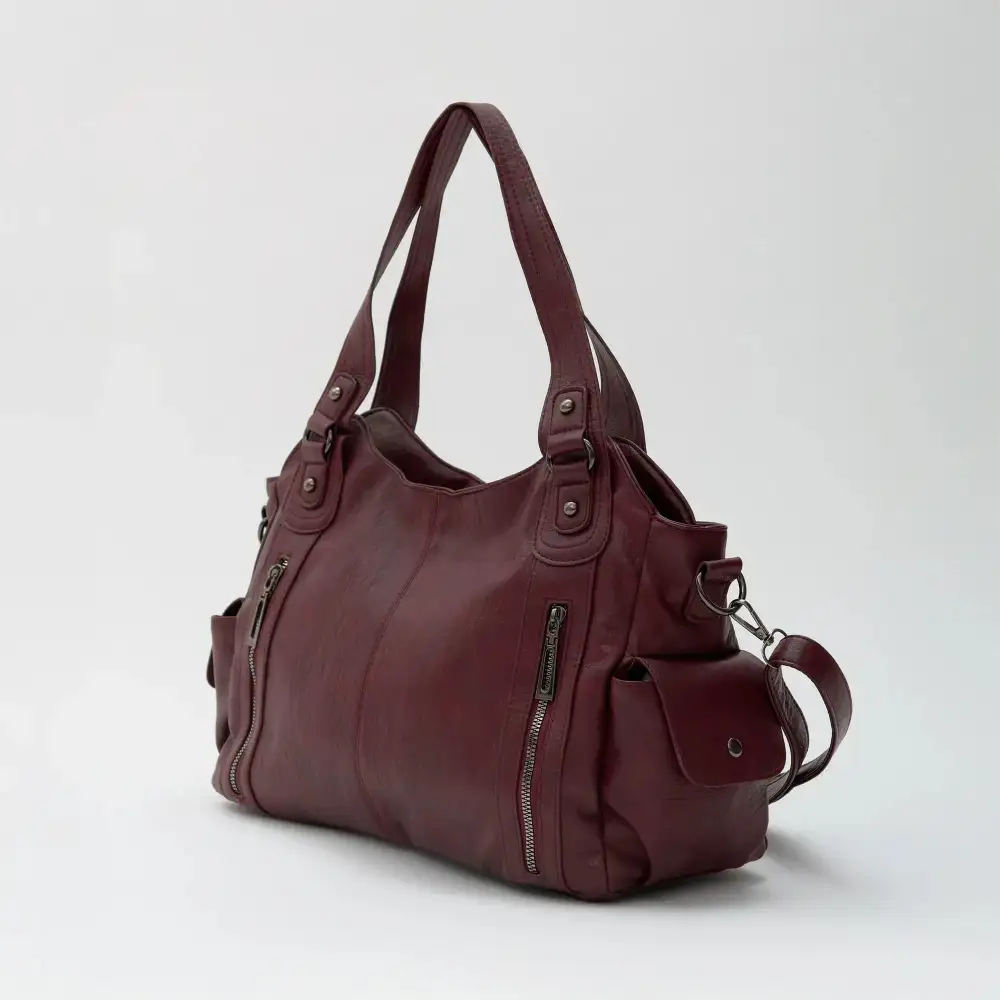 Pocket Front Leather Crossbody Bag