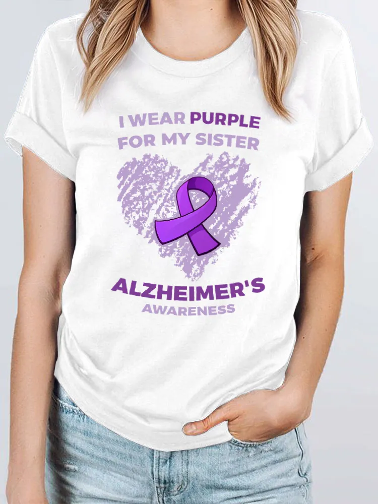 I wear purple for my sister Alzheimer's T-Shirt