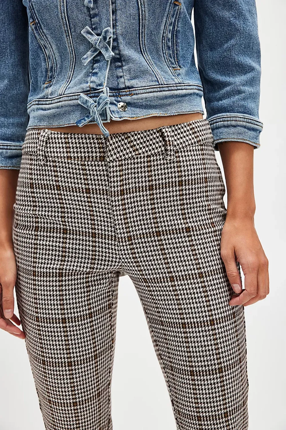Slim Fit Checkered Pants