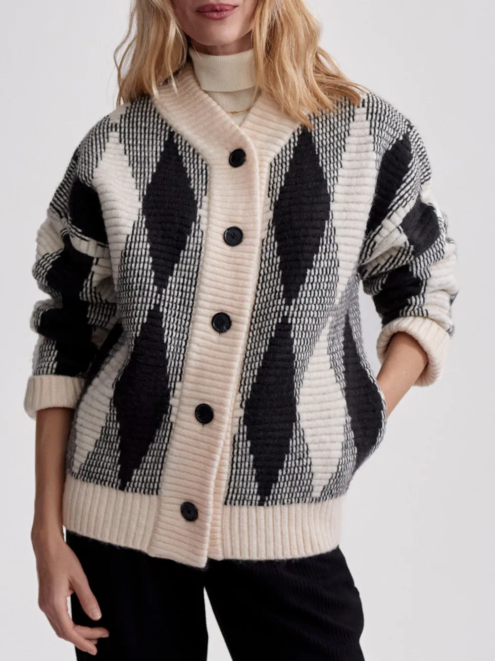 Argyle Printing Knitwear