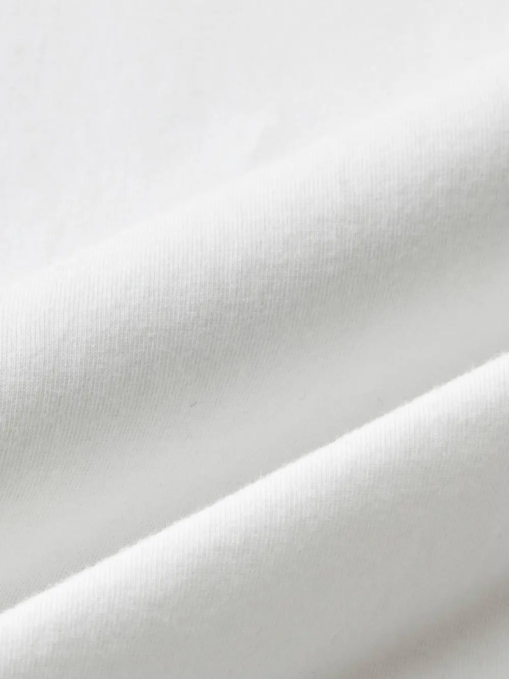 White Solid Color Crew Neck T-Shirt