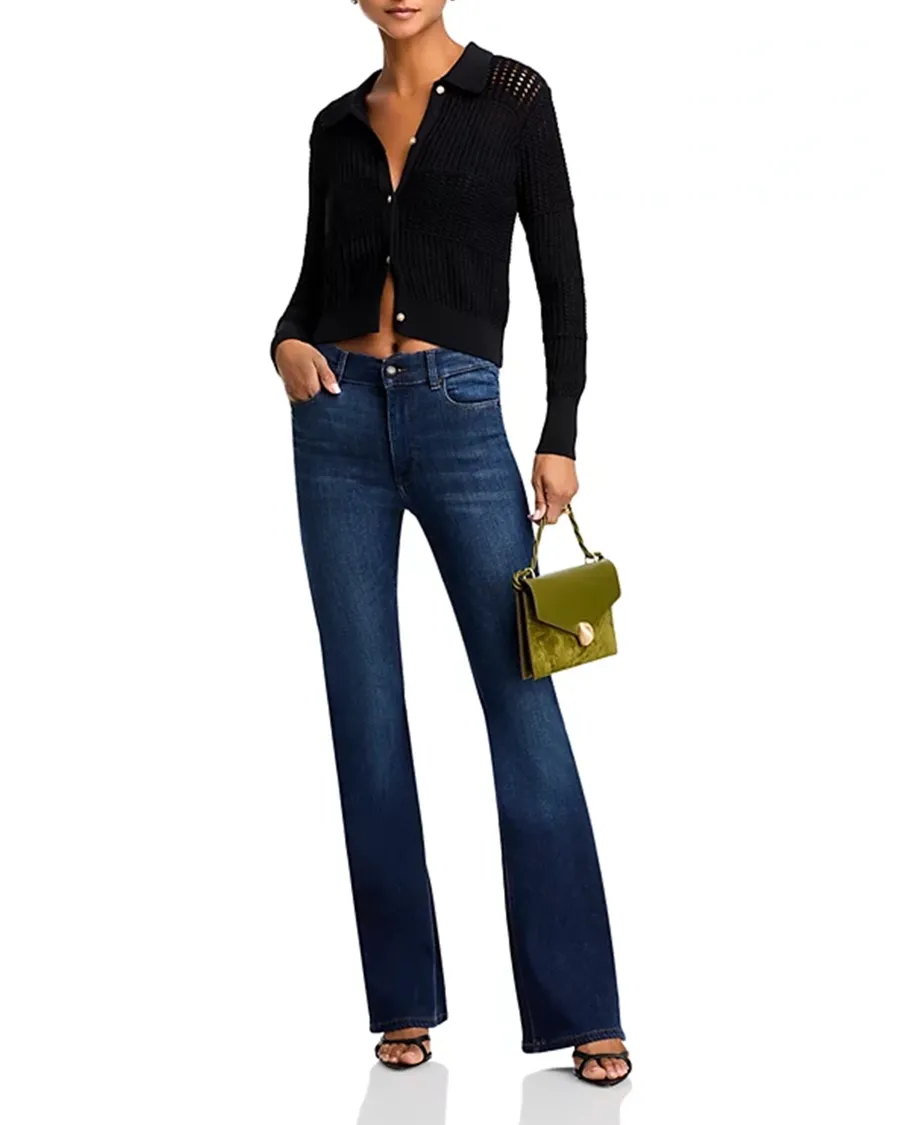 Bootcut High Rise Jeans in Dark Indigo