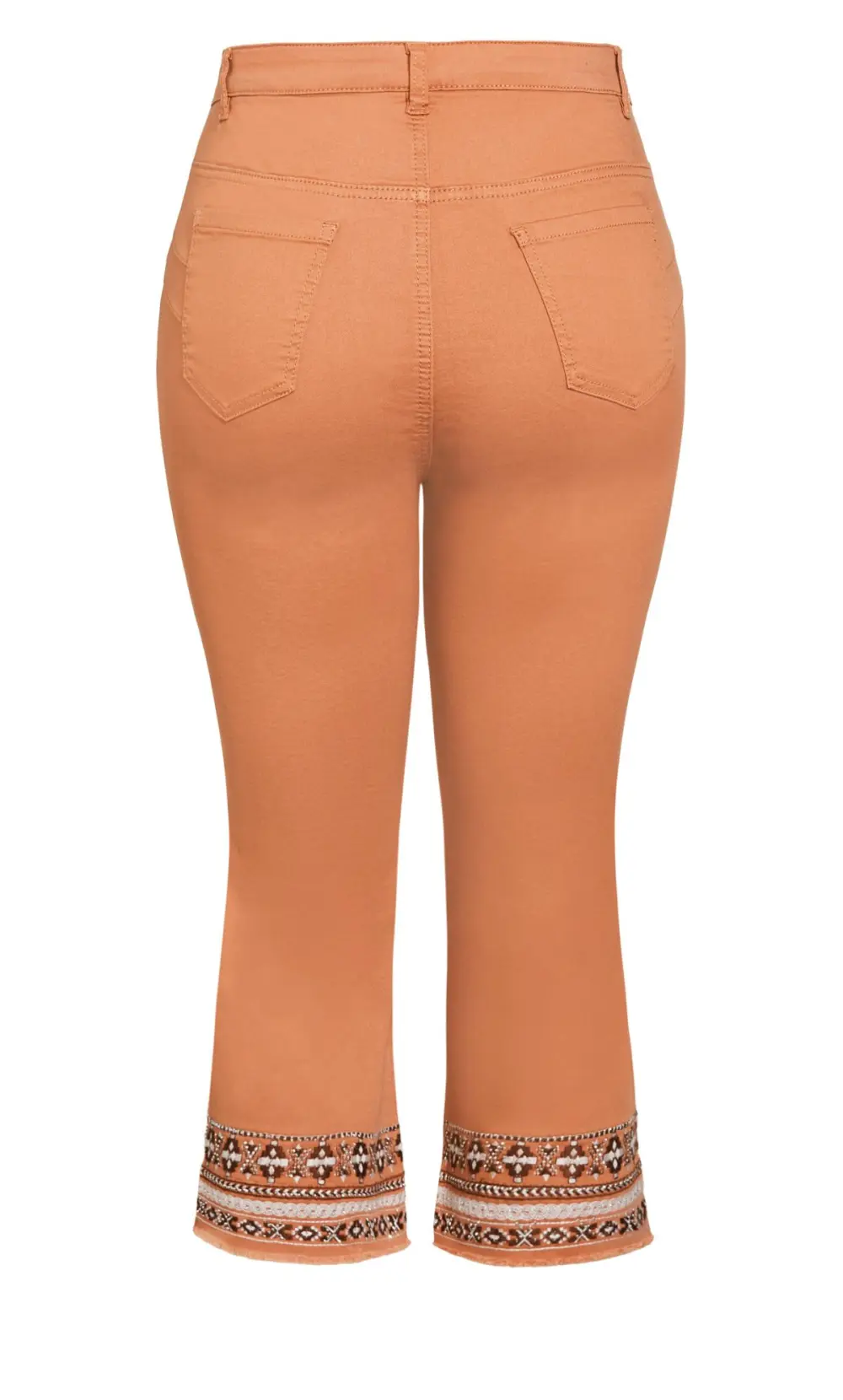 Evans Orange Nicola Crop Jean