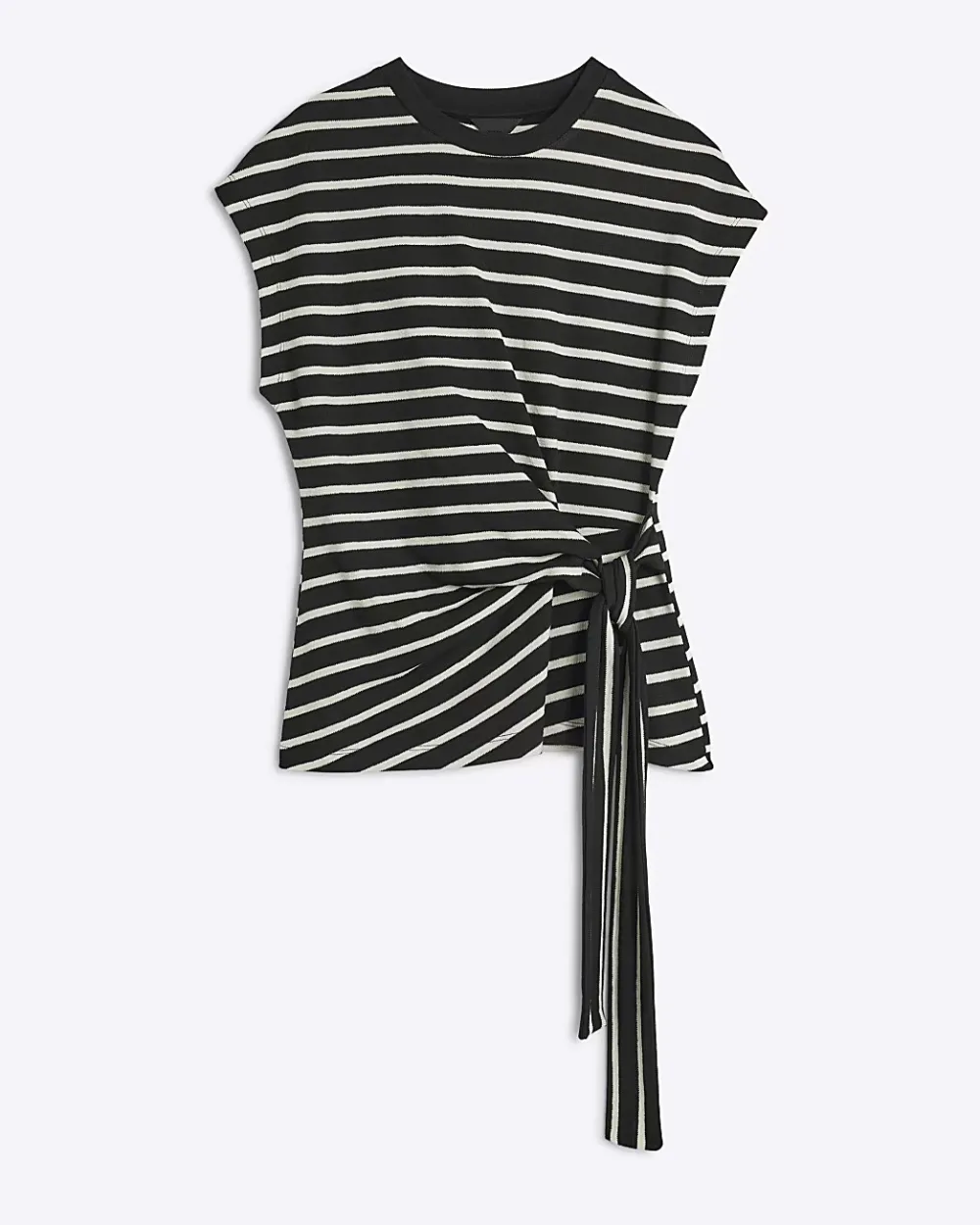 Black And White Striped All-Match Short-Sleeved T-Shirts