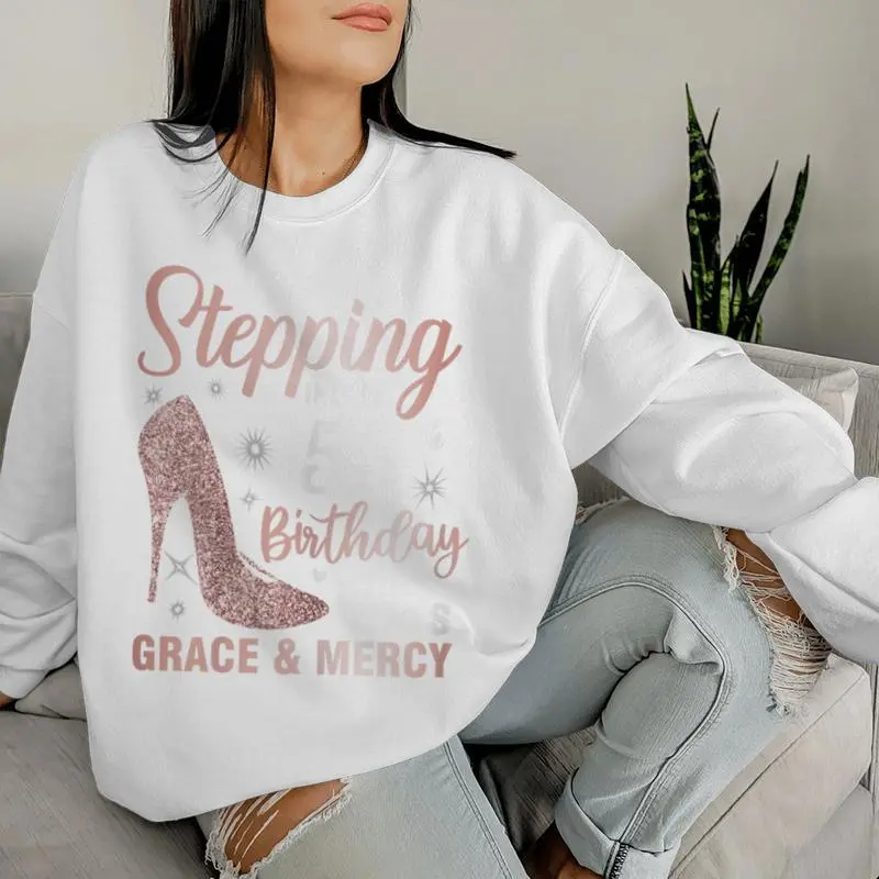 Stepping Into My 55Th Birthday 55 Year Old Bday Women Sweatshirt