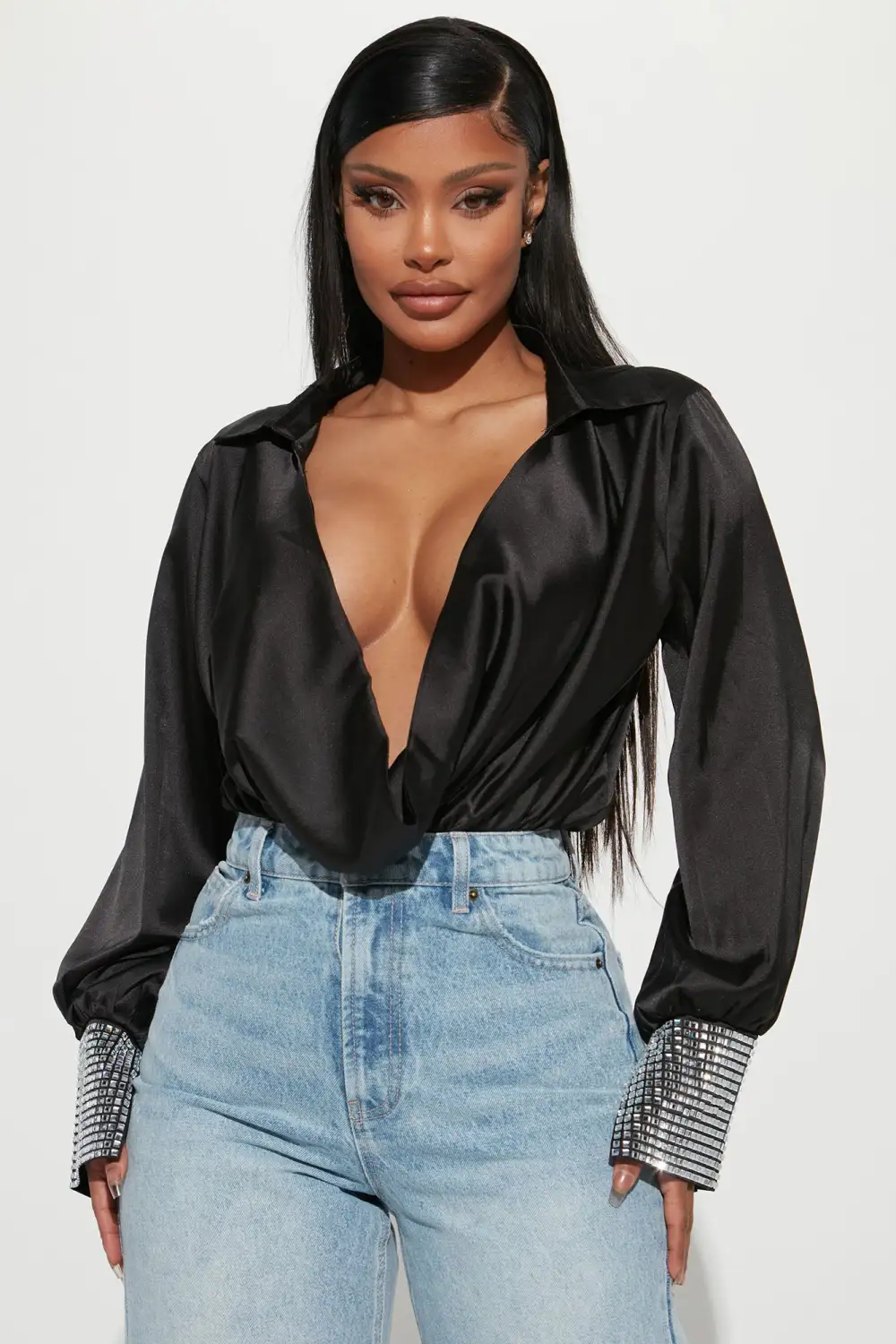 Angelic Touch Blouse Top - Black