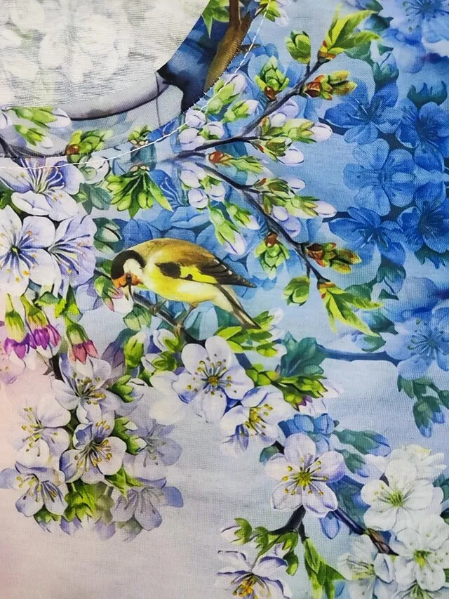 Women's T shirt Tee Floral Bird White Pink Green Print Short Sleeve Casual Daily Vacation Vacation Daily Basic Round Neck Regular Fit