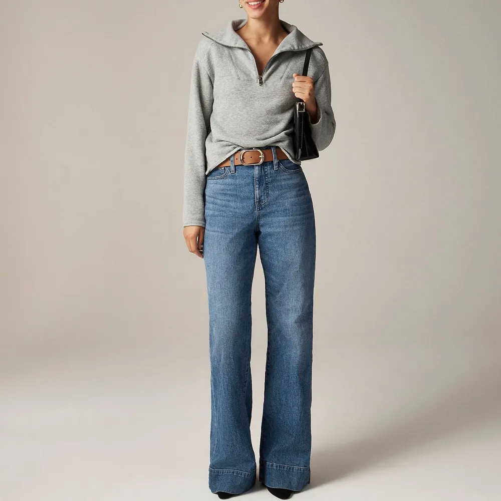 Half Zipper Terry Rollneck Sweatshirts