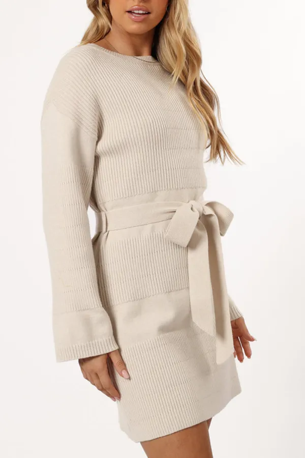 BONE MINI SWEATER DRESS