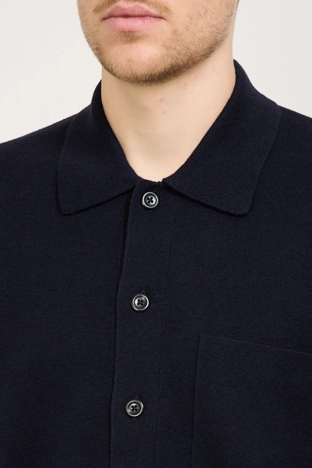 Kian Merino Cotton Milano Polo Dark Navy