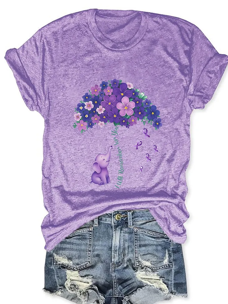 Women'S I Will Remember For You Round-Neck Short-Sleeved T-Shirt