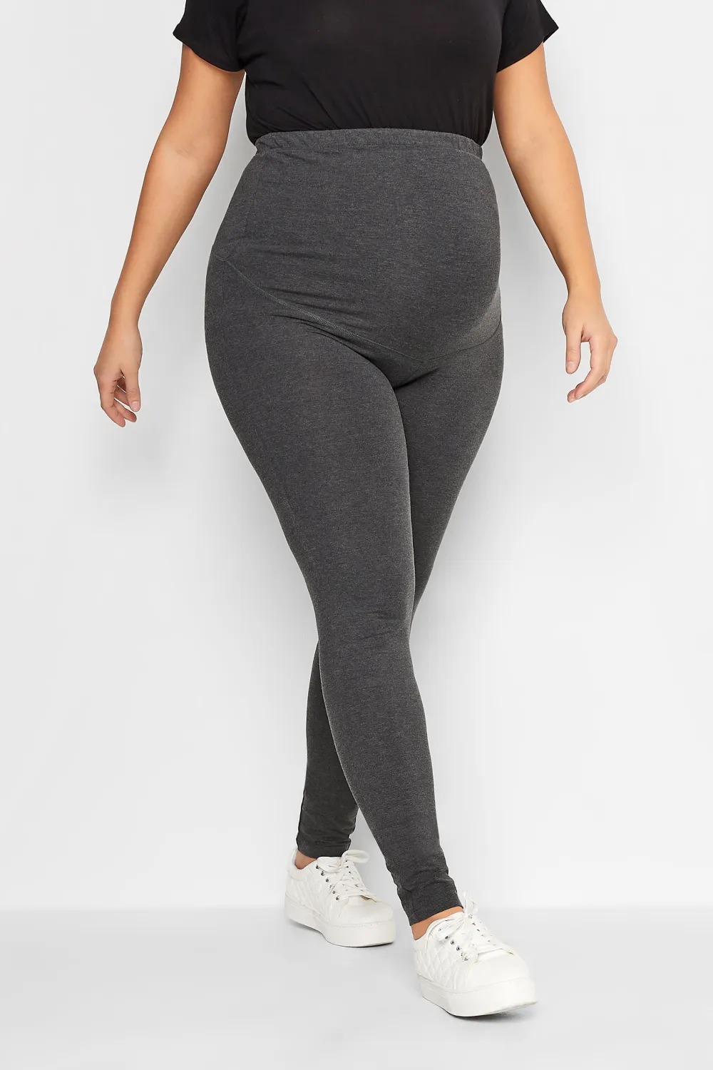 LTS Tall Maternity Charcoal Grey Stretch Leggings