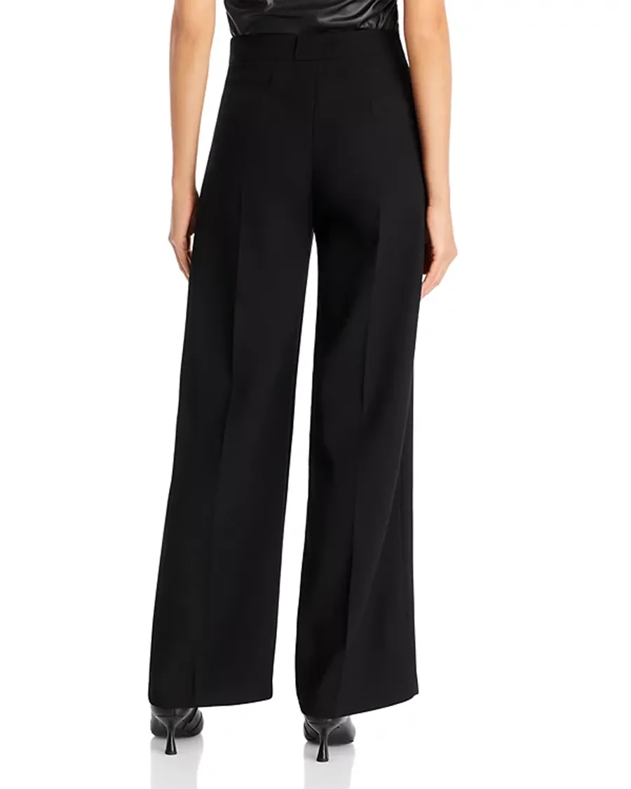 Belt Loops Wide Leg Pants