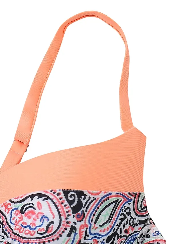 Women's Swimwear Bikini 2 Piece Normal Swimsuit Push Up Sexy Geometric Multicolor Yellow Pink Blue Orange V Wire Bathing Suits Sexy Cute Sexy