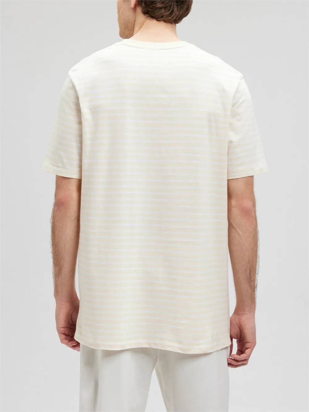 Striped Short - Sleeve Cotton Tee