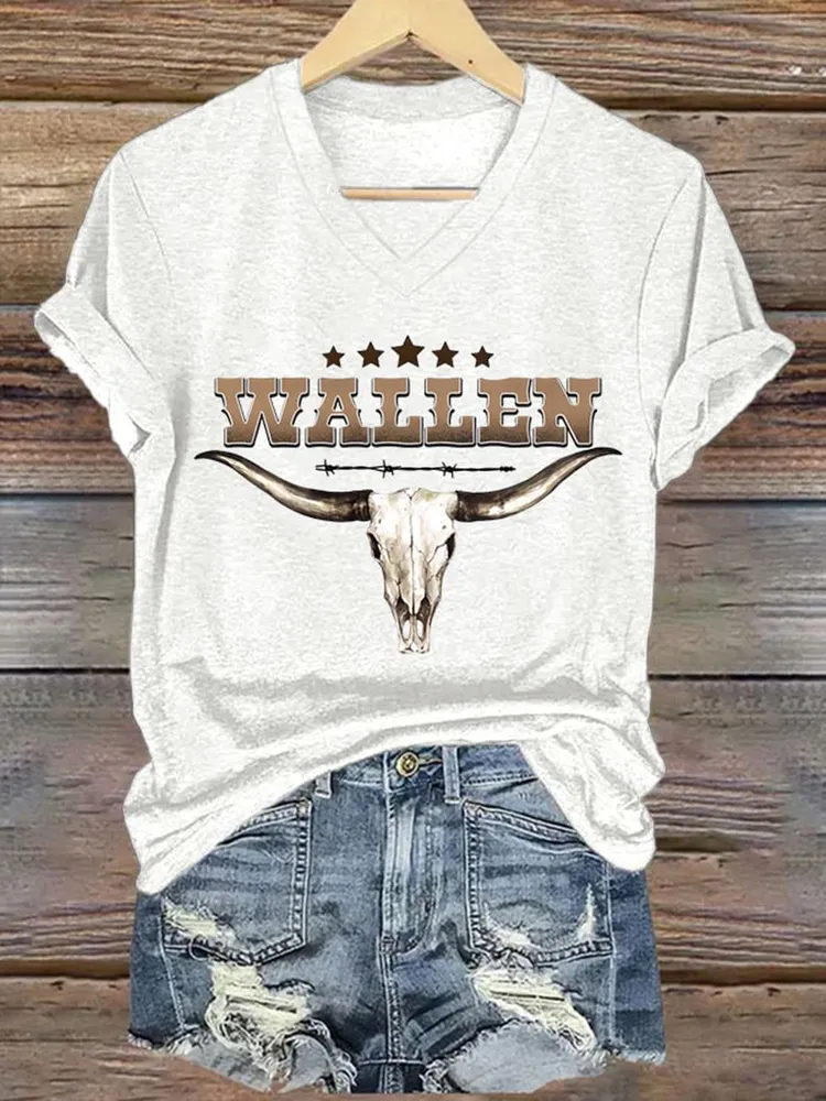 Wallen V-Neck Short-Sleeved T-Shirt