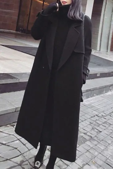 Hepburn Double Face Faux Woolen Coat