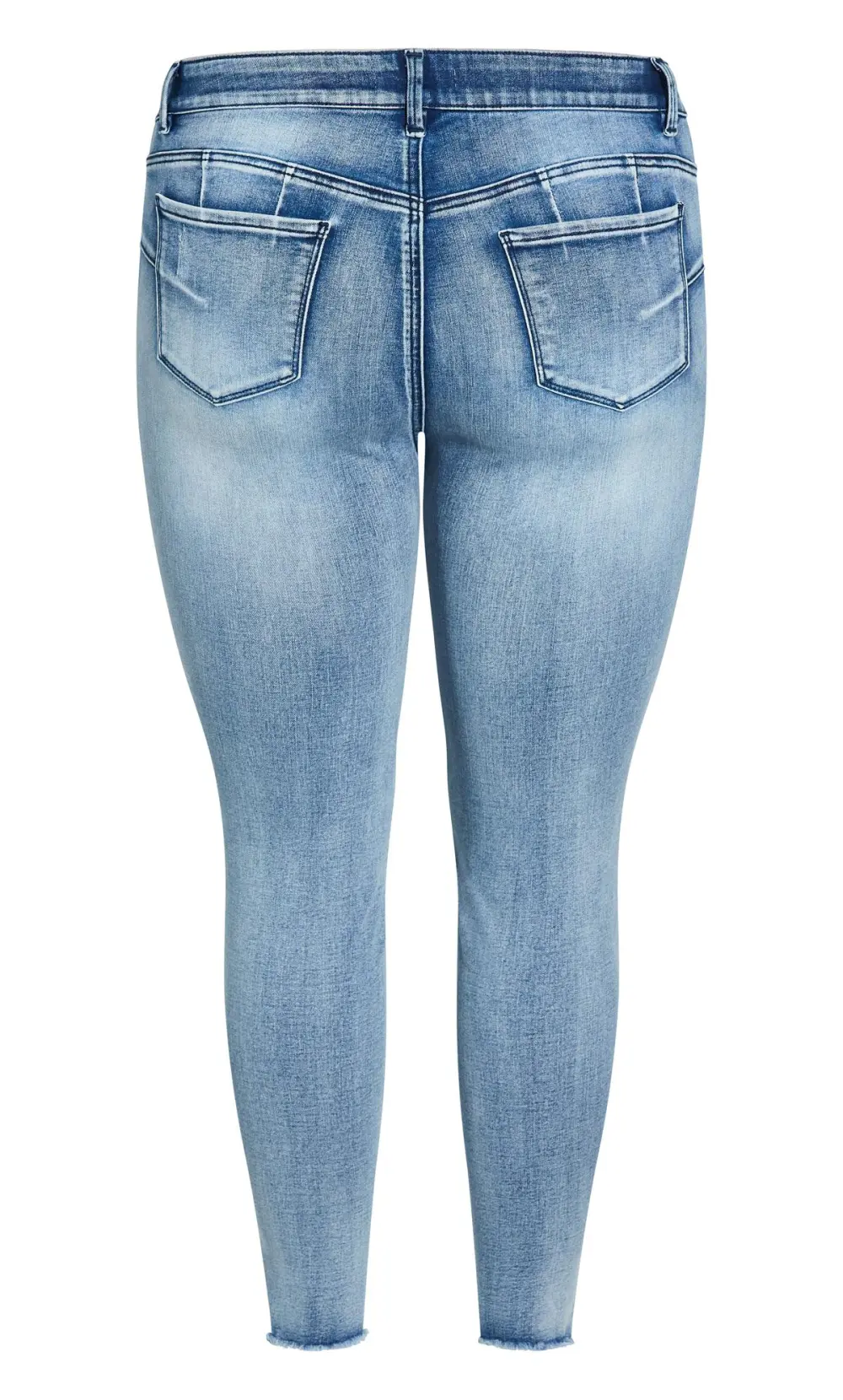 Evans Blue Light Wash Distressed Denim Skinny Jeans