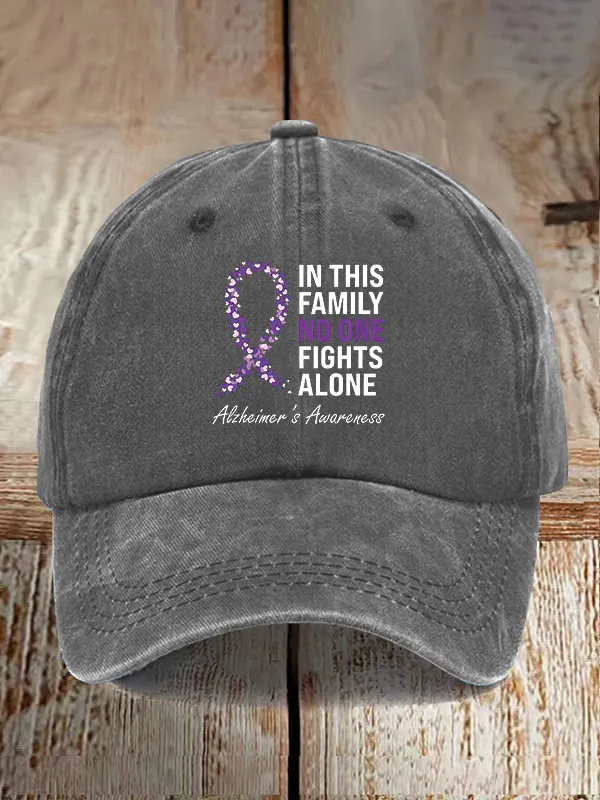 Alzheimer'S Disease Slogans Support Baseball Caps