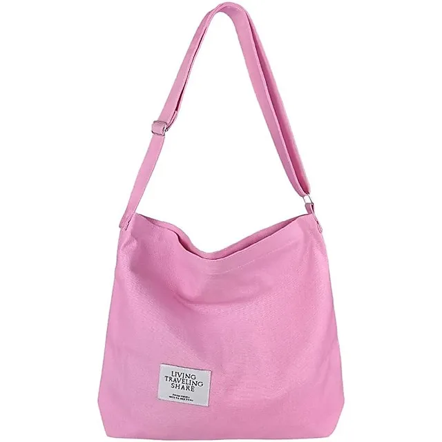 Canvas Tote Bag For Women Retro Large Size Canvas Shoulder Bag Hobo Crossbody Handbag Casual Tote For Shopping And Travel