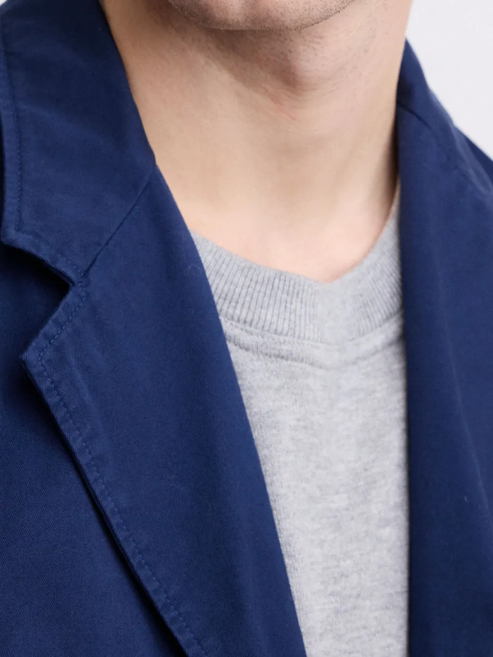 Men's Deep Blue Lapel Jacket