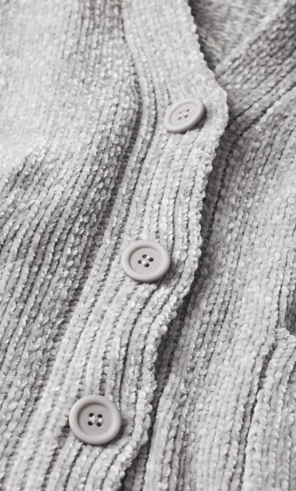 Evans Grey Chenille Cardigan