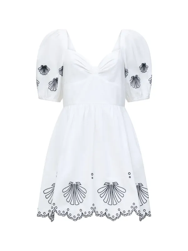 Versatile Retro Embroidered Print Dress