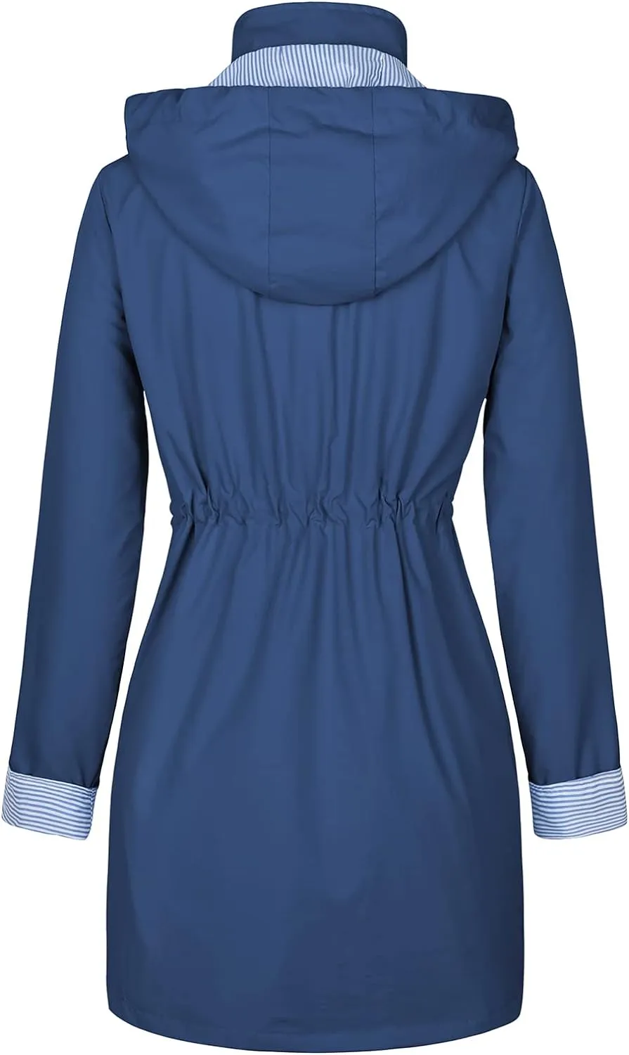 American Trends Rain Jackets for Women Waterproof with Hood Long Rain Coat Windbreaker Jacket