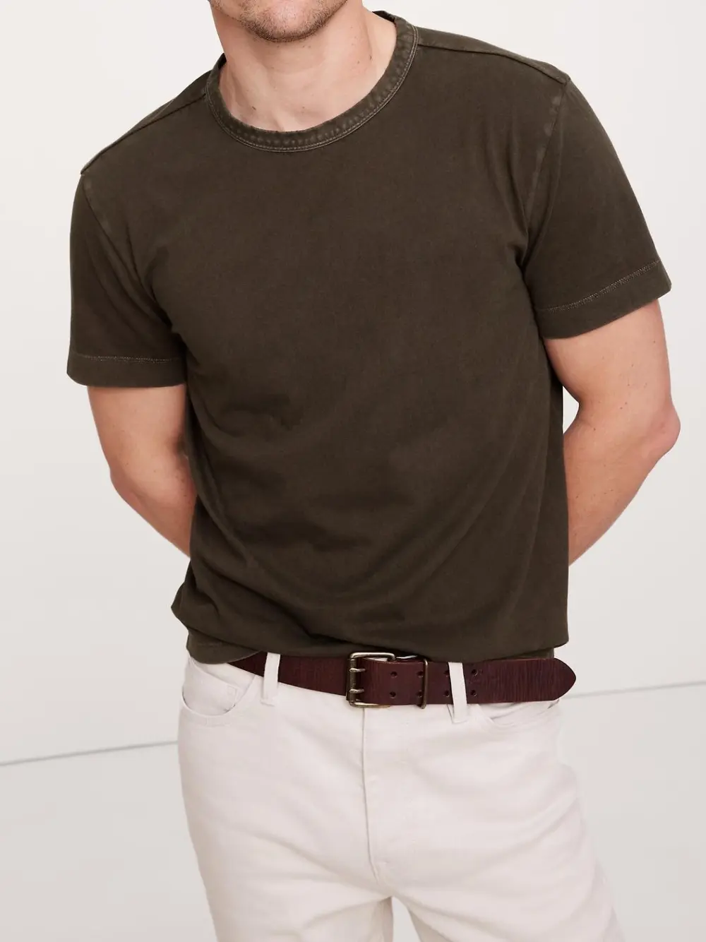 Men's Brown Slim Fit Soft Cotton T-Shirt