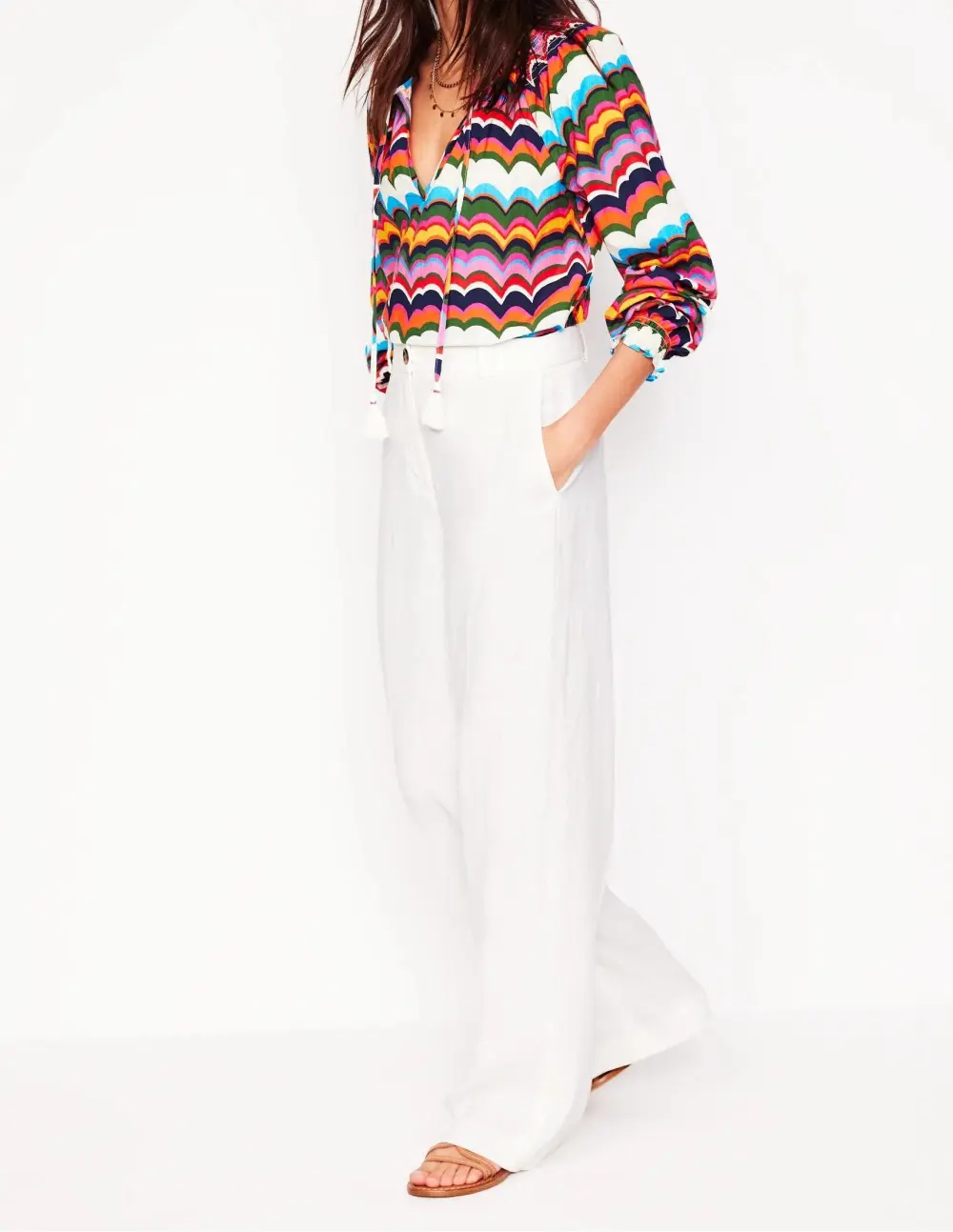 Westbourne Linen Pants -White