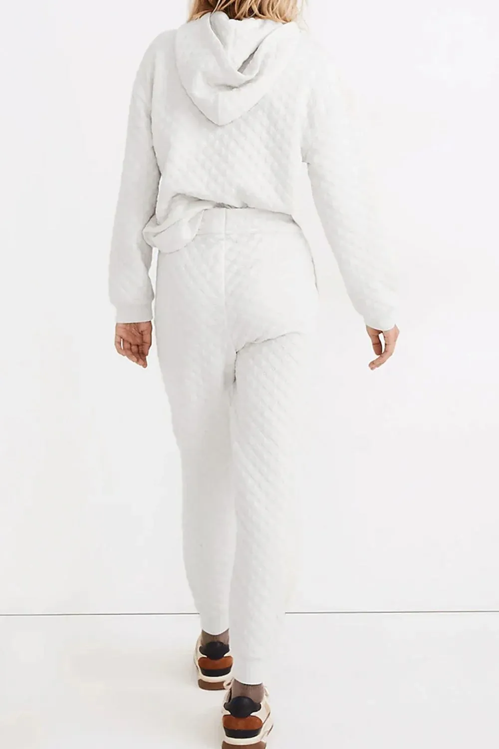 Modern Minimalist Movement Loose White  Hoodie