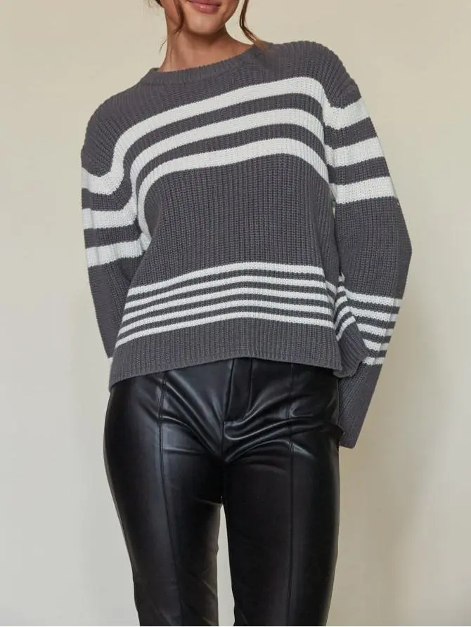 Adi Striped Knit Pullover