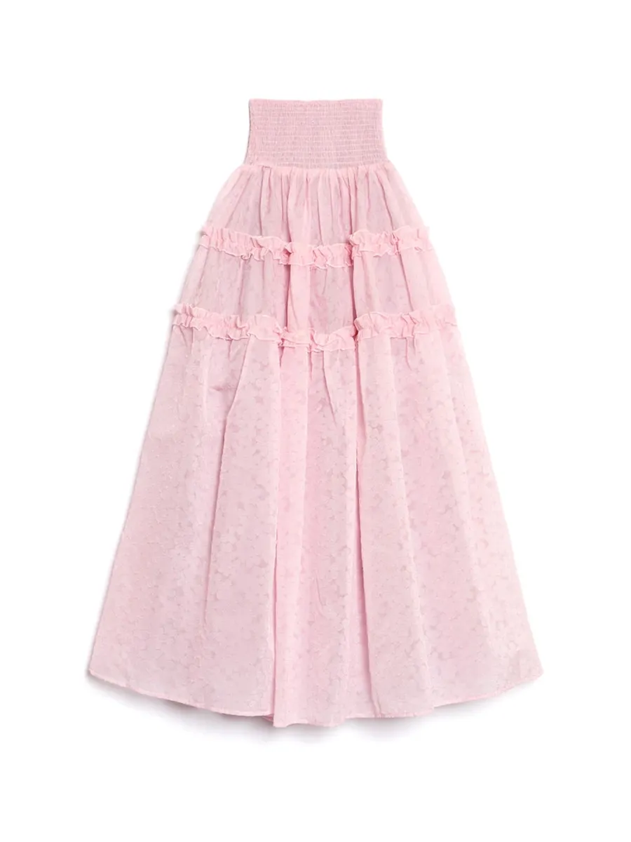 Casual Organza Midi Skirt