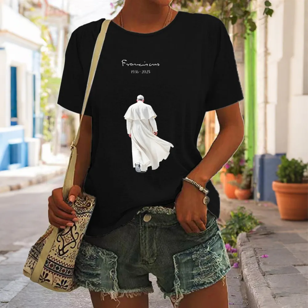 Women's Rip 1936-2025 Print Short Sleeve Round Neck Cotton T-Shirt