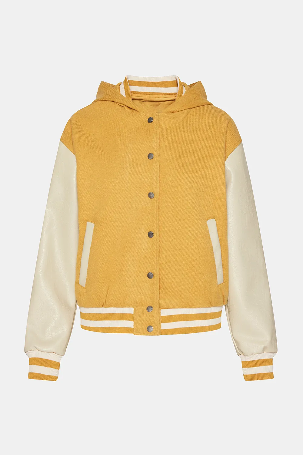 HOODED JACKET MUSTARD