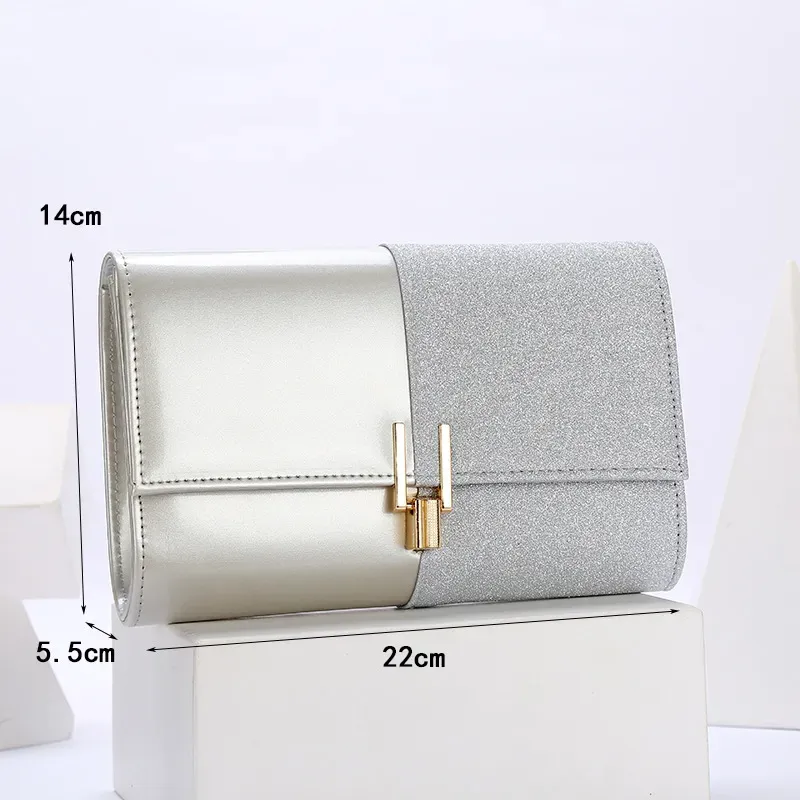 Sequin reflective crafted handbag for wedding dinner ladies