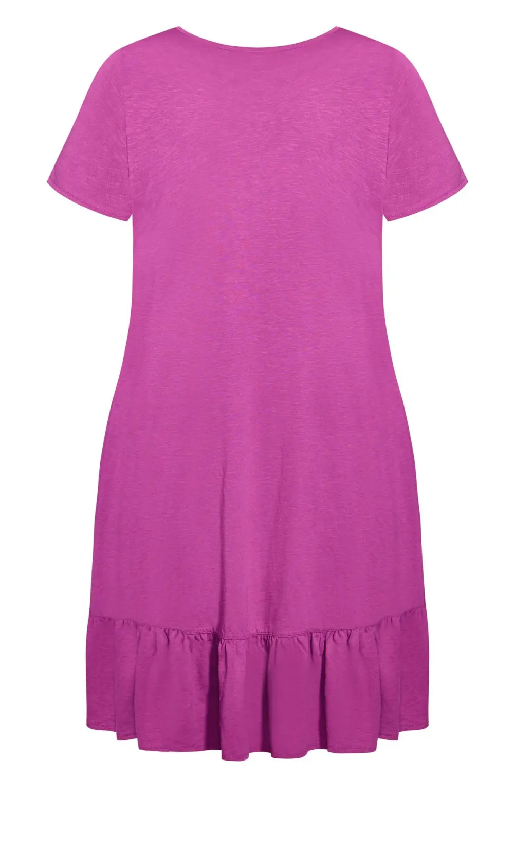 Evans Pink Ruffle Drape Pocket Tunic Dress