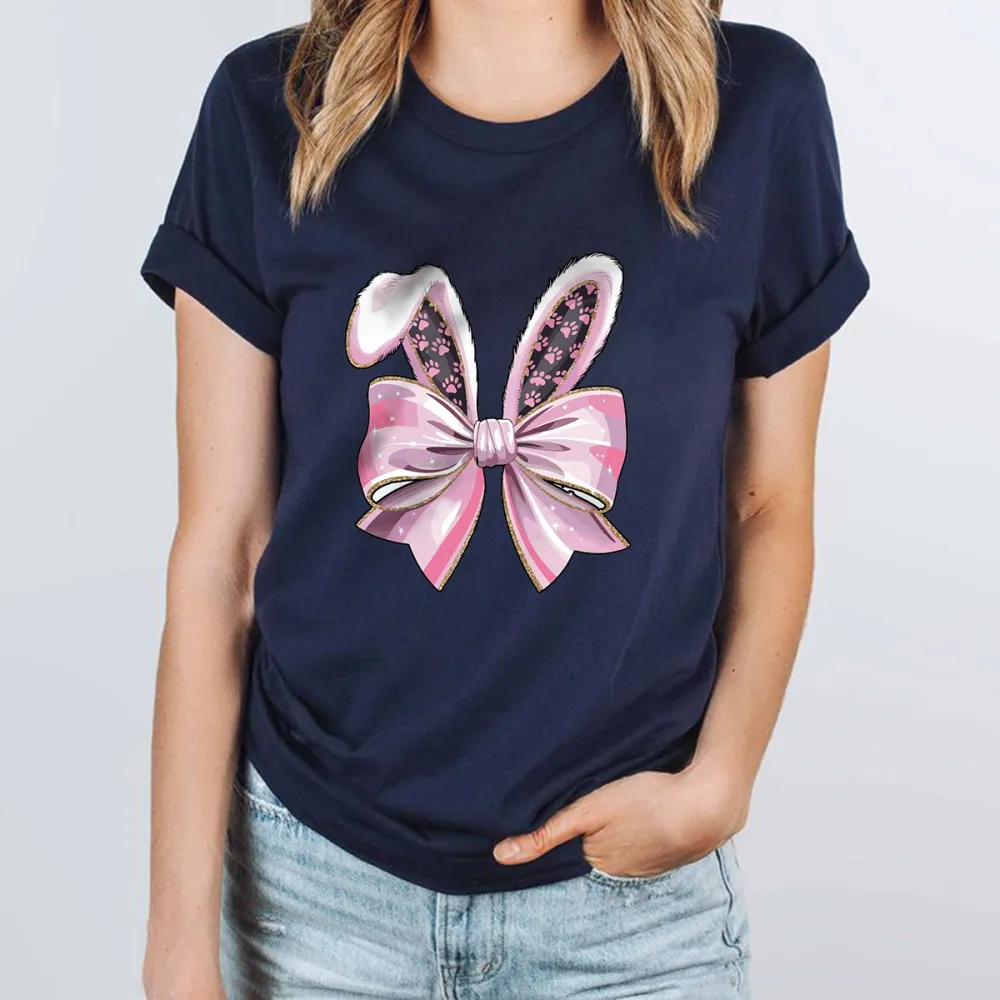 A Pink Bow With Bunny Ears, Casual T-Shirt