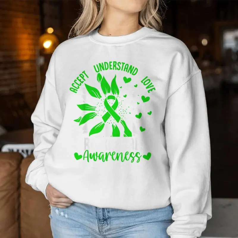 Accept Understand Love Sunflower Cerebral Palsy Awareness Women Sweatshirt