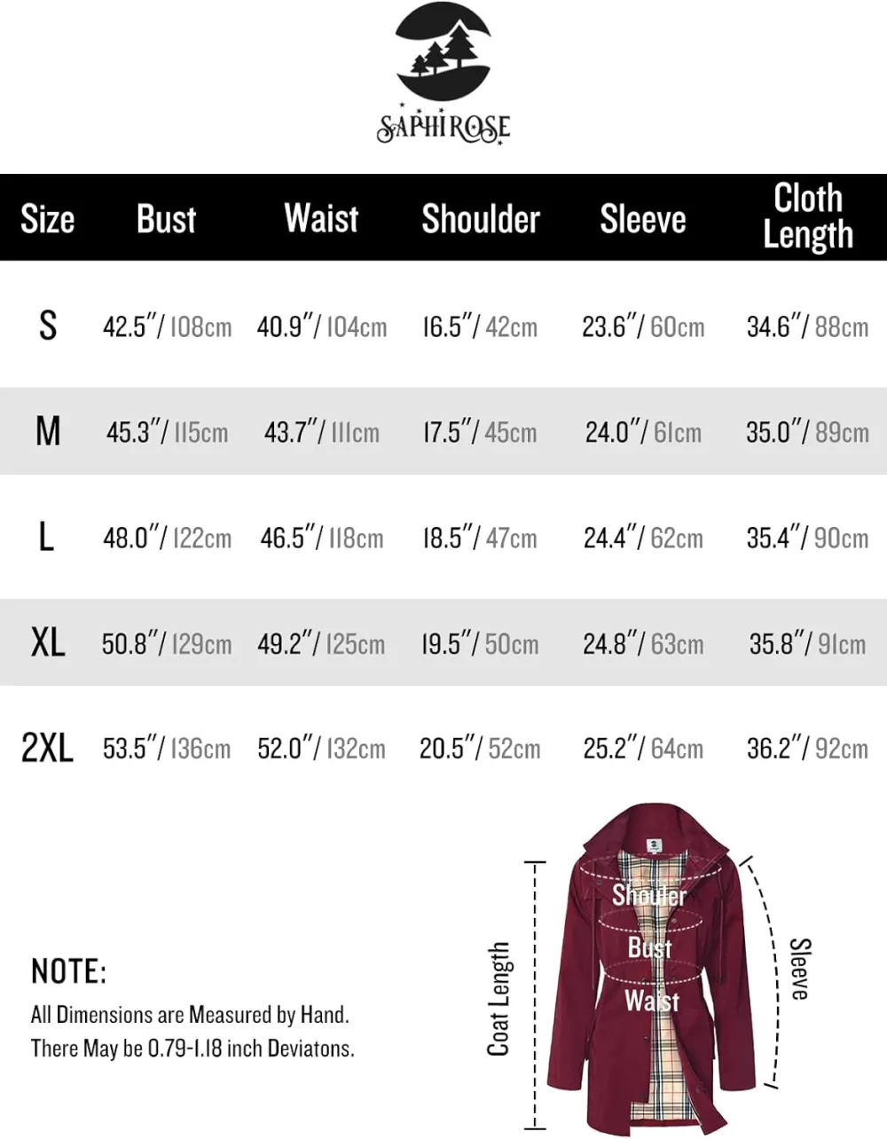 Women's Long Hooded Rain Jacket Outdoor Raincoat Windbreaker