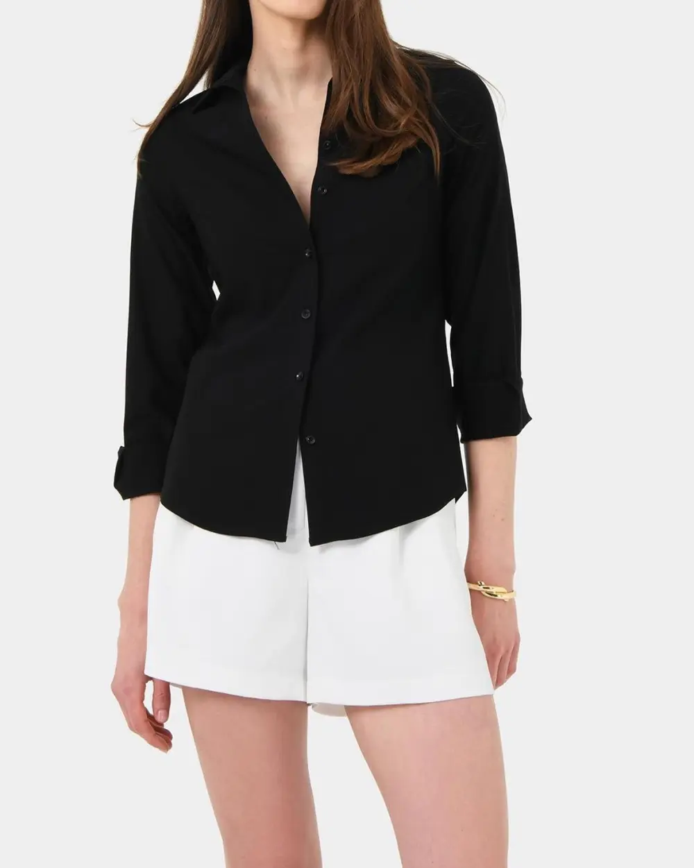 Fitted Style Collared Shirt