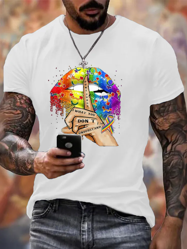 Don T Judge What You Don T Understand LGBT Pride Lips T Shirt