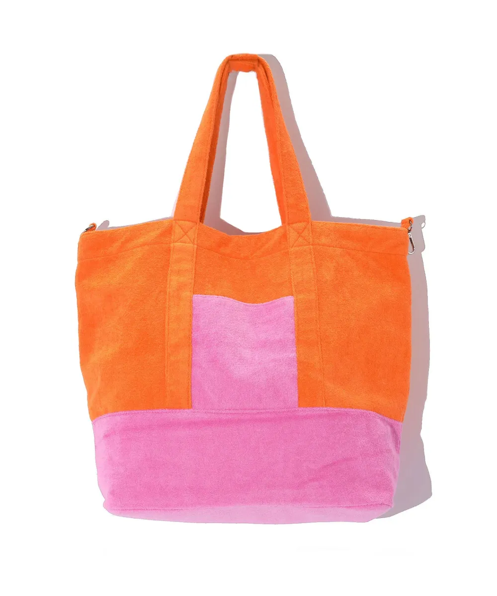 Casual Style Block Rocker Tote