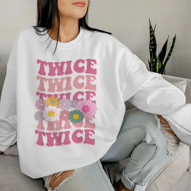 Girl Retro Twice First Name Personalized Groovy 80'S Women Sweatshirt